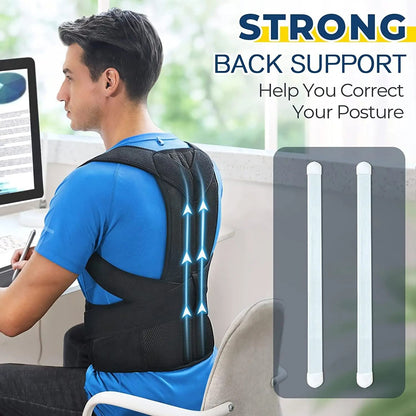 Adjustable Upper Back Posture Corrector With Shoulder And Clavicle Support Strap 4
