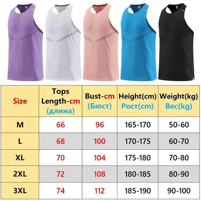 Men Mesh Gym Vest Breathable Running Training Tank Top 1