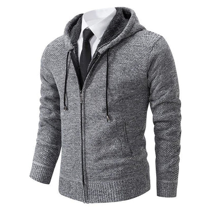 Men Fleece Lined Sports Jacket Warm Zipper Stand Collar Cardigan 14