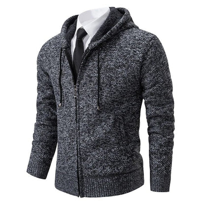 Men Fleece Lined Sports Jacket Warm Zipper Stand Collar Cardigan 15