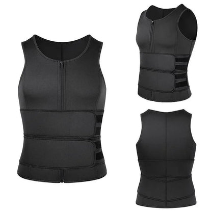 Men Compression Vest Waist Trainer Body Shaper Sauna Sweat Workout Top 8