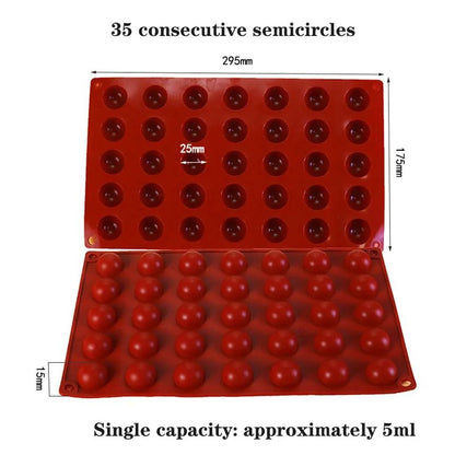 Semi Round Silicone Cake Mousse Mold Chocolate Baking Mold 9