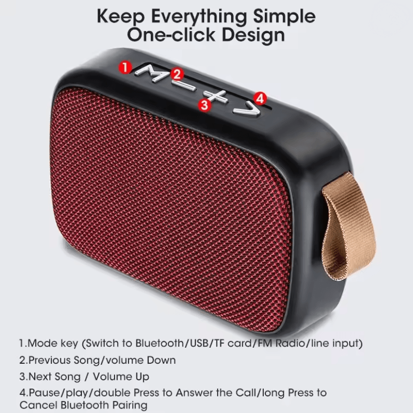 SonicWave Mini Wireless Bluetooth Speaker Portable Outdoor Subwoofer 2