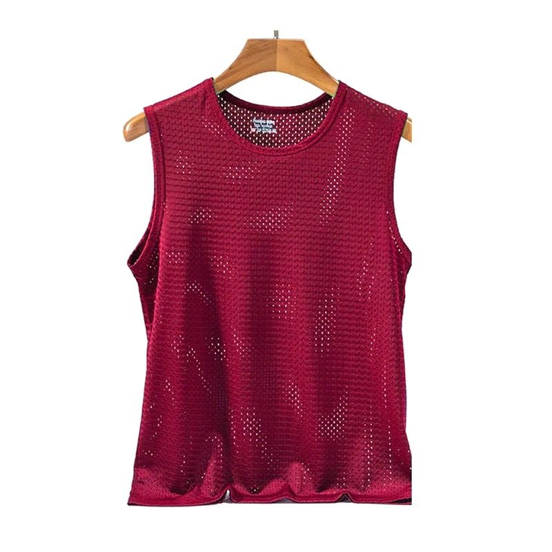 Men Mesh Tank Top Fitness Sleeveless Shirt Breathable Gym Vest 10