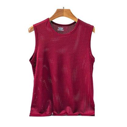 Men Mesh Tank Top Fitness Sleeveless Shirt Breathable Gym Vest 10