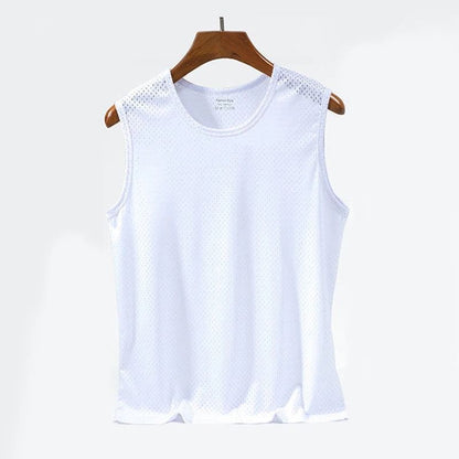 Men Mesh Tank Top Fitness Sleeveless Shirt Breathable Gym Vest 15