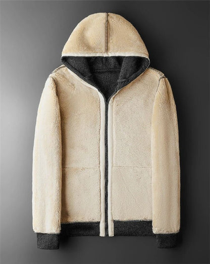 Winter Fleece Hooded Jacket Warm Thick Lambswool Coat For Men And Women 6