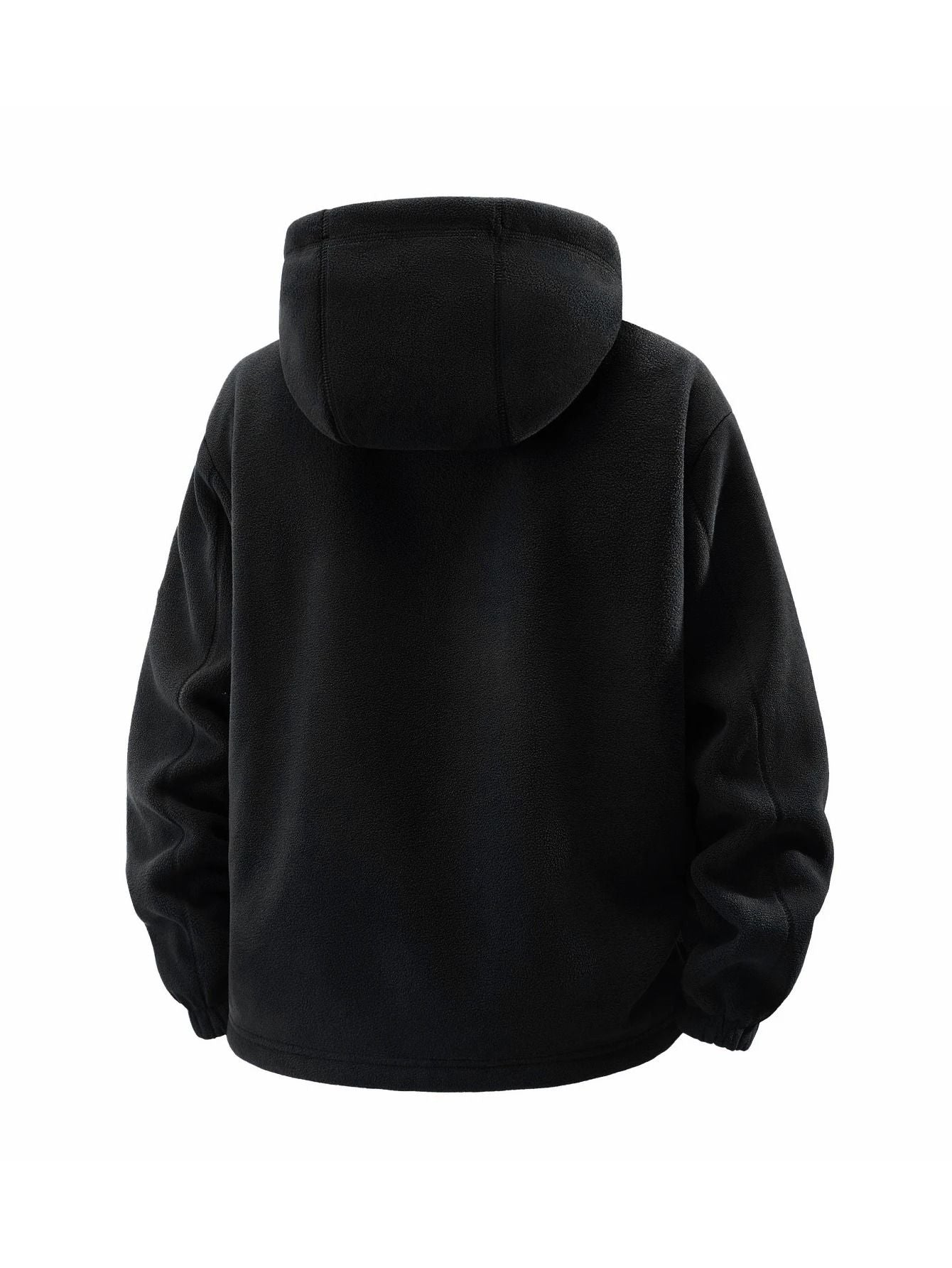 Men Outdoor Hooded Jacket Warm Casual Zip Up Coat 5