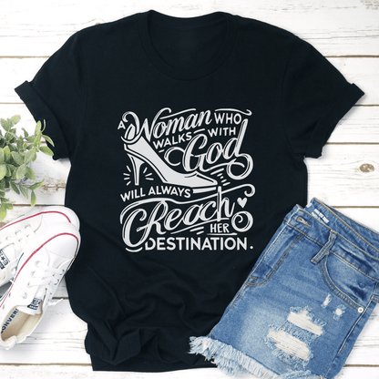 A Woman Who Walks With God Tee 1