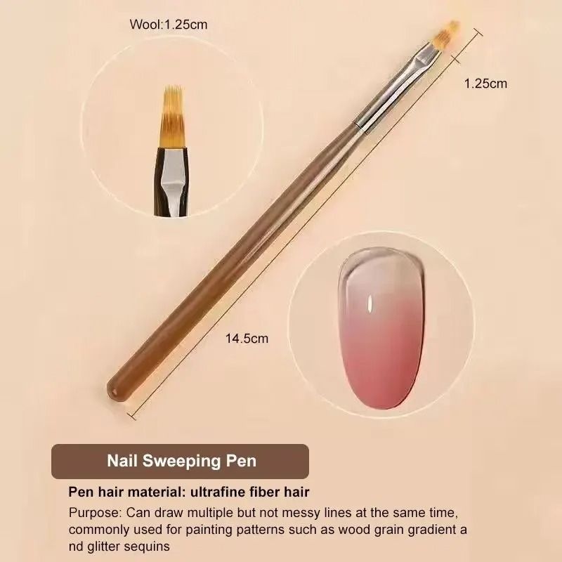 Women 9Piece UV Gel Nail Brush Liner DIY Painting Pen Set 2