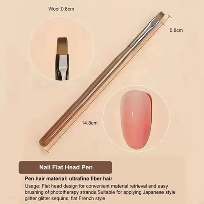 Women 9Piece UV Gel Nail Brush Liner DIY Painting Pen Set 3