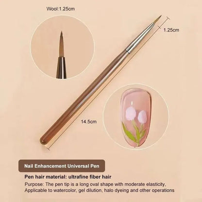 Women 9Piece UV Gel Nail Brush Liner DIY Painting Pen Set 4