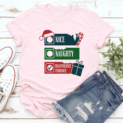Nice Naughty Insufficient Evidence Tee 2