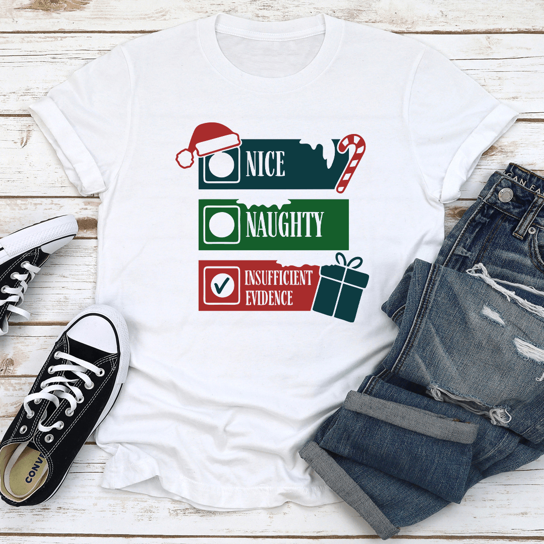 Nice Naughty Insufficient Evidence Tee 1