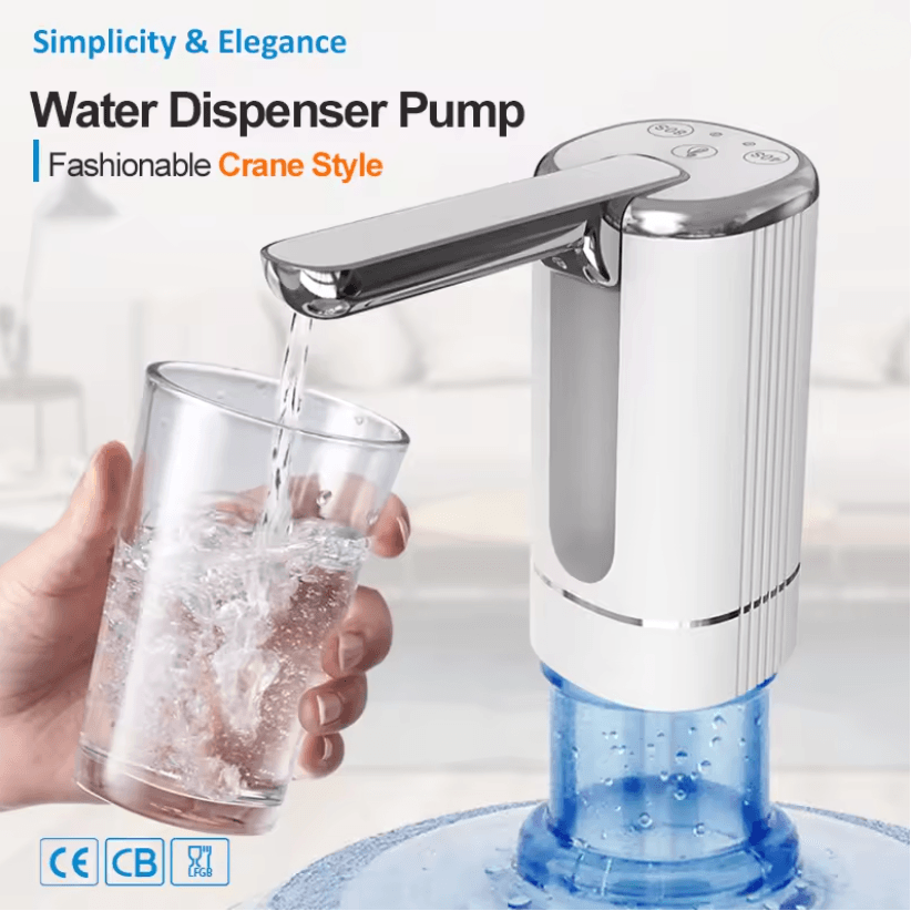 AquaFlow Foldable Electric Water Dispenser USB Rechargeable Automatic Pump