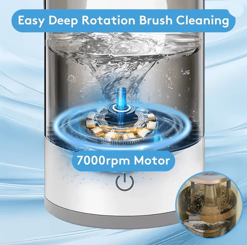 GlowSpin Electric Makeup Brush Cleaner Automatic Rechargeable Cleaning Tool 1