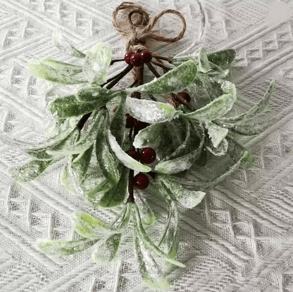 EverFrost Artificial Mistletoe Frosted Sprigs For Christmas Home Decoration 2