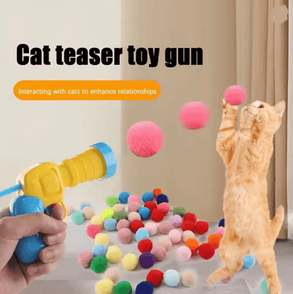 PawLaunch Interactive Cat Toy Shooting Ball Launcher for Play and Training