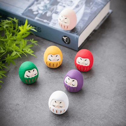 Japanese Ceramic Daruma Lucky Charm  Handmade Fortune Ornament For Home And Office Decor 1