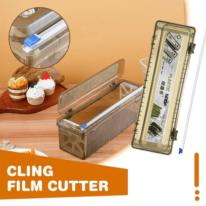 SmartCut Plastic Wrap Dispenser With Builtin Cling Film Cutter  Kitchen Food Wrap Organizer 3