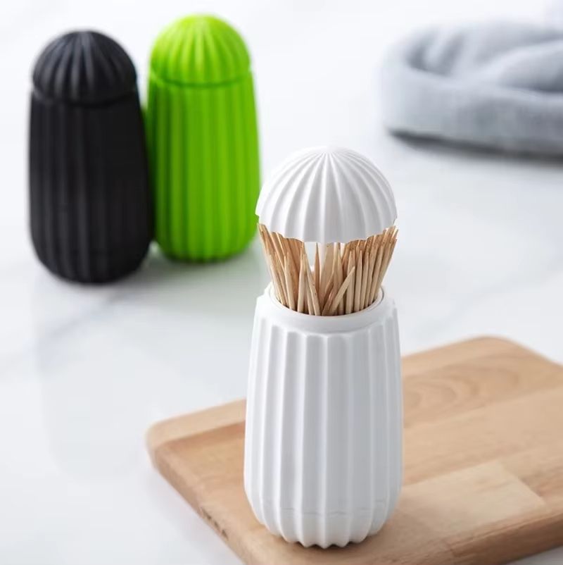 Creative Cactus Automatic Toothpick  Swab Dispenser Box 1