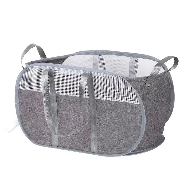 Creative Mesh Laundry Popup Hamper  Foldable Lightweight Laundry Basket With Durable Handles For La 8