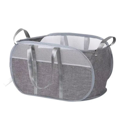 Creative Mesh Laundry Popup Hamper  Foldable Lightweight Laundry Basket With Durable Handles For La 8