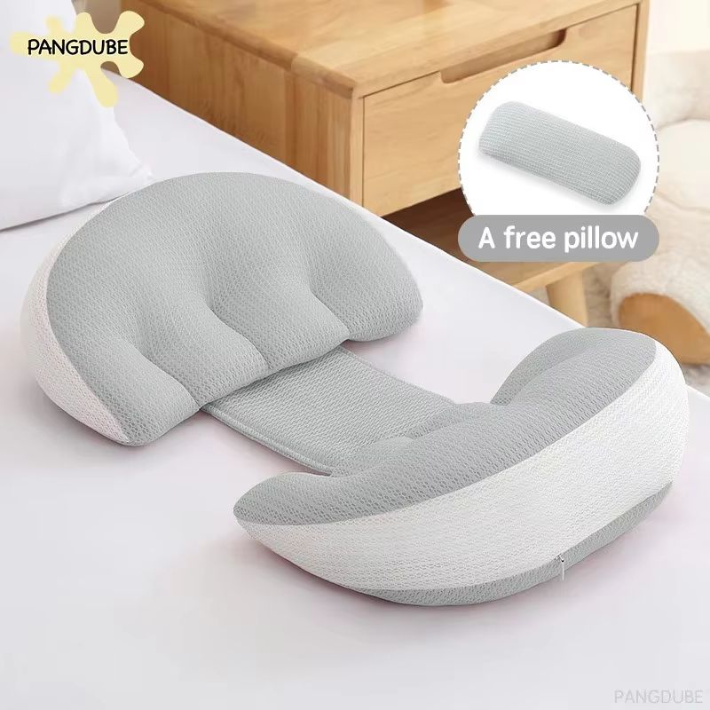 PANGDUBE Pregnancy Pillow with Free Auxiliary Pillow | Cotton Waist Support Body Pillow for Pregnant Women