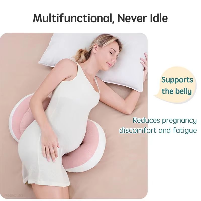 PANGDUBE Pregnancy Pillow With Free Auxiliary Pillow  Cotton Waist Support Body Pillow For Pregnant 2