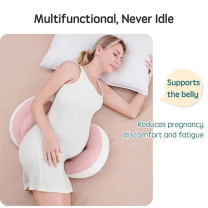 PANGDUBE Pregnancy Pillow With Free Auxiliary Pillow  Cotton Waist Support Body Pillow For Pregnant 2
