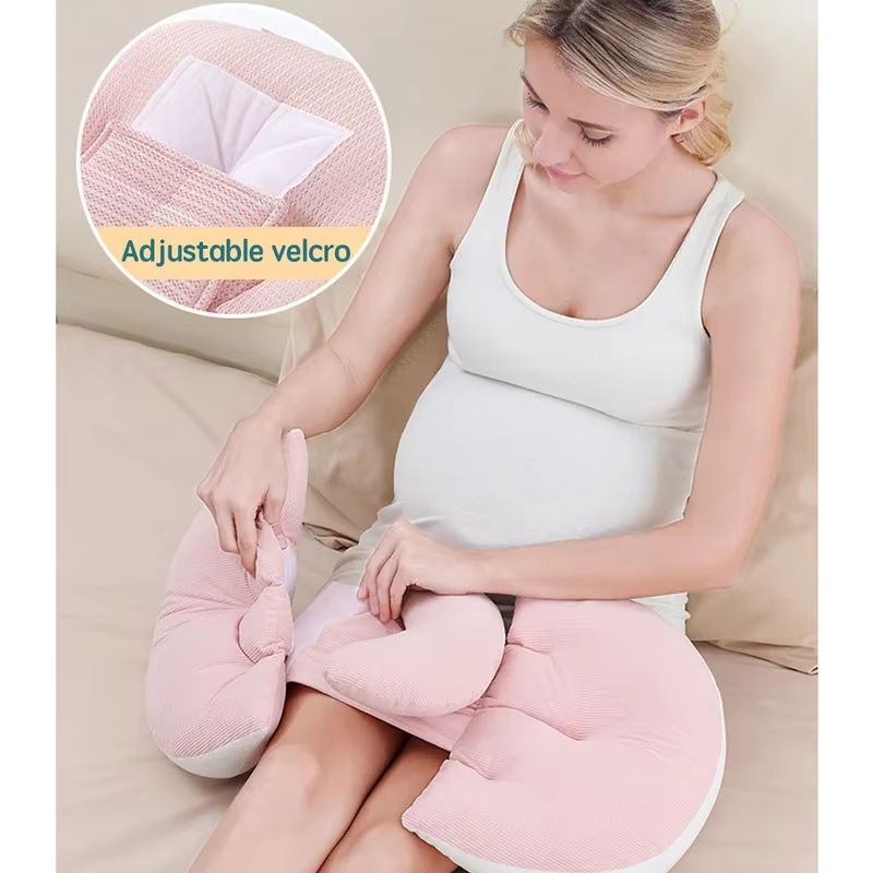 PANGDUBE Pregnancy Pillow With Free Auxiliary Pillow  Cotton Waist Support Body Pillow For Pregnant 5