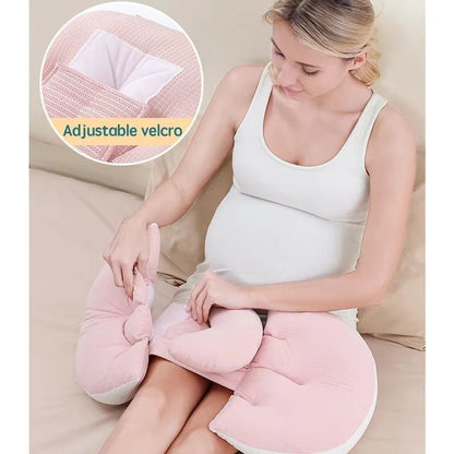 PANGDUBE Pregnancy Pillow With Free Auxiliary Pillow  Cotton Waist Support Body Pillow For Pregnant 5