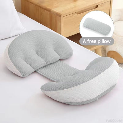 PANGDUBE Pregnancy Pillow With Free Auxiliary Pillow  Cotton Waist Support Body Pillow For Pregnant 6