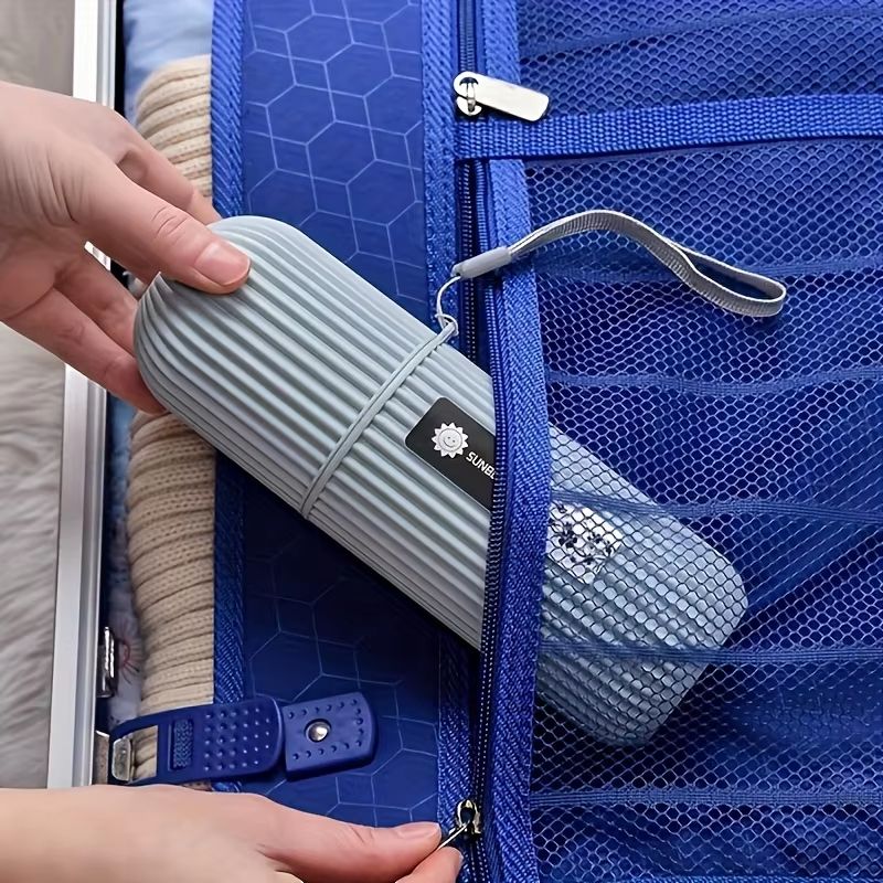 Travel Toothbrush Set with Portable Case, Rinse Cup & Toothpaste Holder – Alcohol-Free Compact Oral Care Kit for On-the-