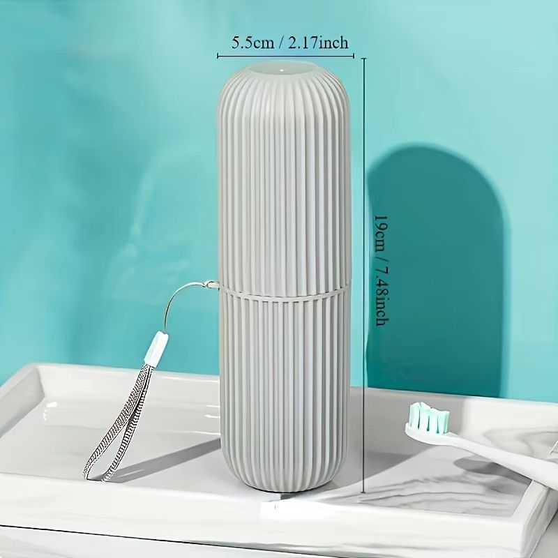 Travel Toothbrush Set With Portable Case Rinse Cup  Toothpaste Holder  AlcoholFree Compact Oral Car 6