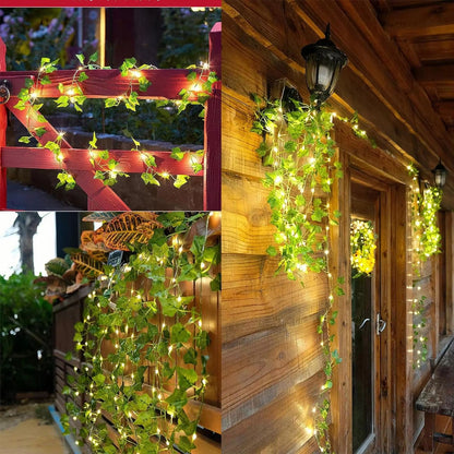 GreenLeaf 2 M Ivy Vine String Lights  Artificial Green Leaf Fairy Light Garland For Wedding Party C 2