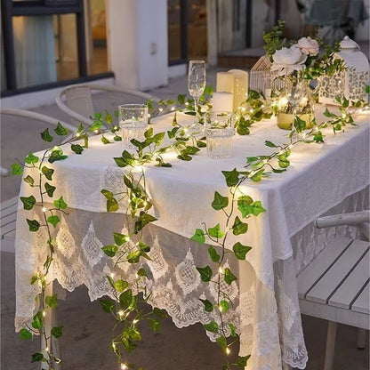 GreenLeaf 2 M Ivy Vine String Lights  Artificial Green Leaf Fairy Light Garland For Wedding Party C 4