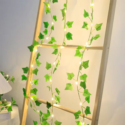 GreenLeaf 2 M Ivy Vine String Lights  Artificial Green Leaf Fairy Light Garland For Wedding Party C 5