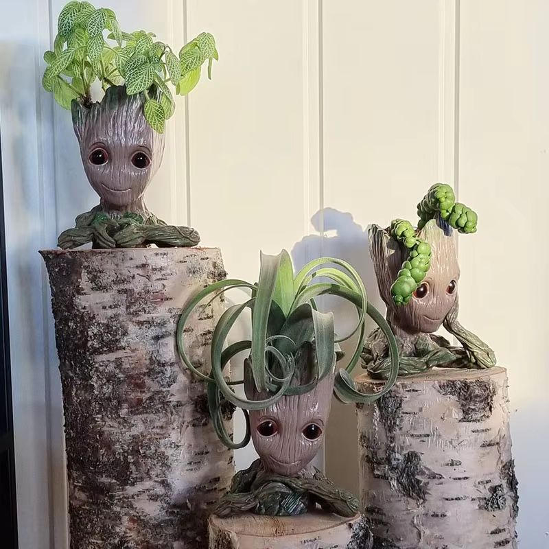 Groot Planter Flower Pot Set  TreeMan Character Indoor Planter  Home Office Decor Gift 2