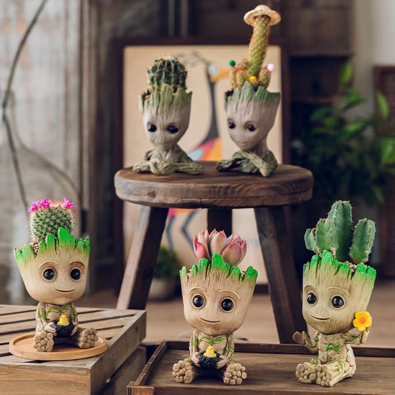 Groot Planter Flower Pot Set  TreeMan Character Indoor Planter  Home Office Decor Gift 3