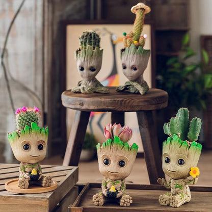 Groot Planter Flower Pot Set  TreeMan Character Indoor Planter  Home Office Decor Gift 3