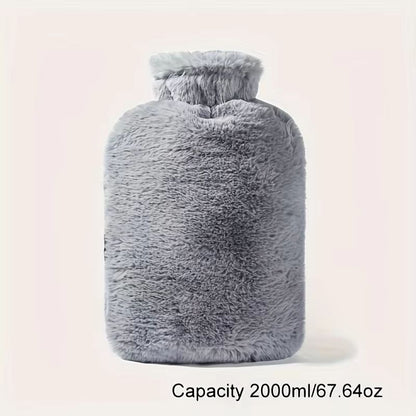 1L2L PVC Plush Hot Water Bottle  LeakProof LargeCapacity Bed  Abdomen Warmer With Soft Cover For Cr 7