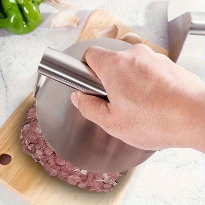 304 Stainless Steel Round Meat Mold  HeavyDuty Patty Maker For Home  Commercial Use 1
