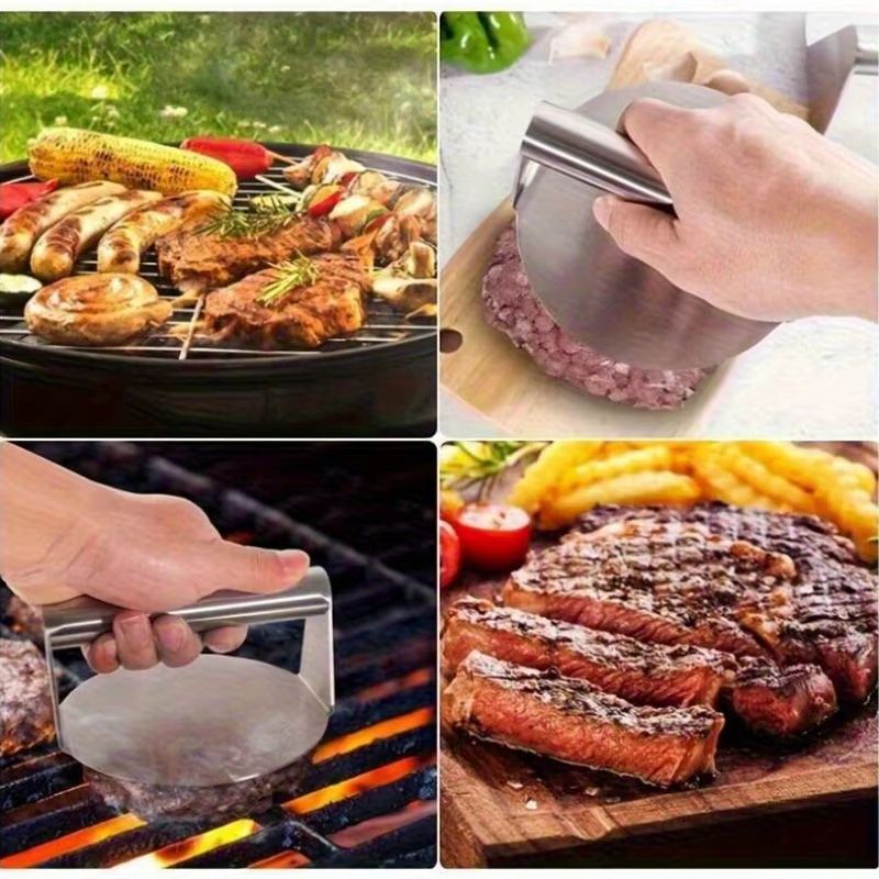 304 Stainless Steel Round Meat Mold  HeavyDuty Patty Maker For Home  Commercial Use 5