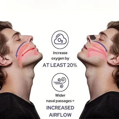 30Piece Black Adhesive Nasal Strips  ExtraLong Lasting Advanced Relief For Cough Snoring  Congestio 1