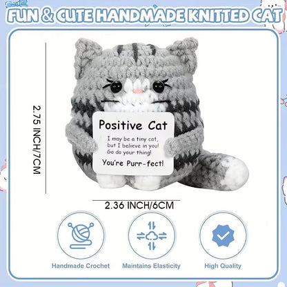 Handmade Cat Accessories With Positive Energy Cards  AnimeStyle Polyester Home Decor Gift 2