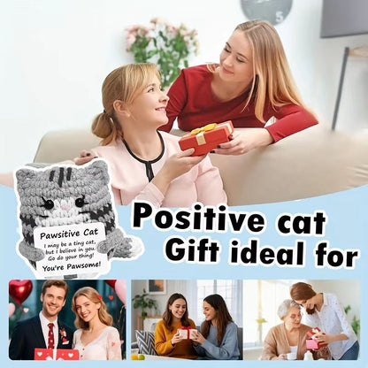 Handmade Cat Accessories With Positive Energy Cards  AnimeStyle Polyester Home Decor Gift 5