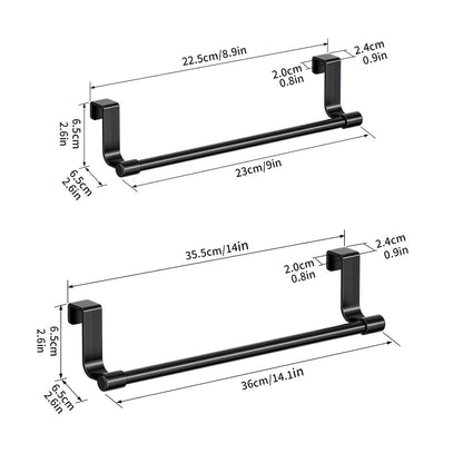 White Plastic Towel Rack  Cabinet Door Mounted Towel Bar With Multiple Hooks For Kitchen  Bathroom  4