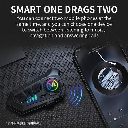 Motorcycle Bluetooth Helmet Headset Waterproof HandsFree Earphone 3