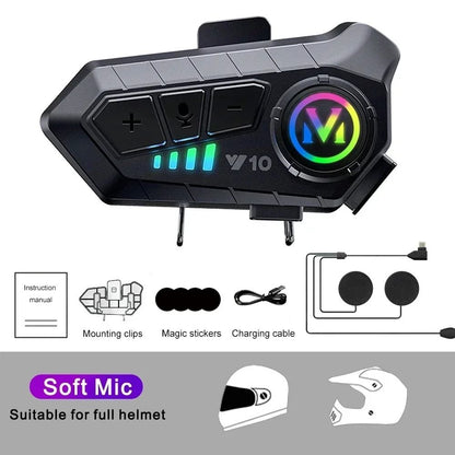Motorcycle Bluetooth Helmet Headset Waterproof HandsFree Earphone 7